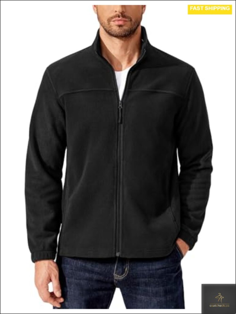 Lightweight Full Zip Fleece Jacket Outdoor Coat
